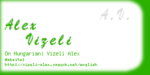 alex vizeli business card